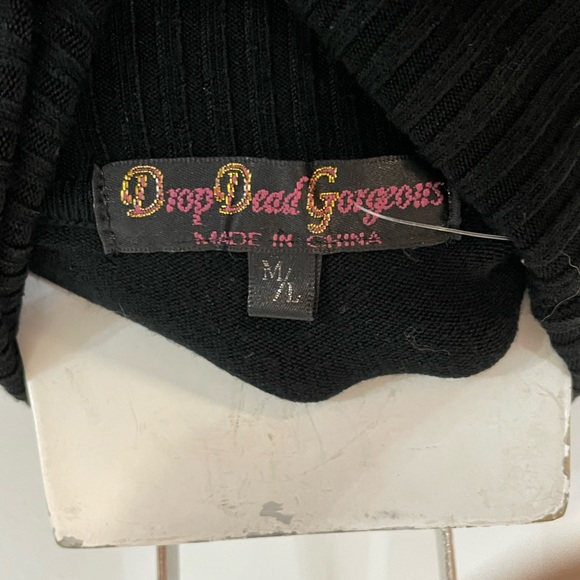 Drop Dead Gorgeous Marilyn Monroe Black Lightweight Turtleneck Vintage M/L - Picture 6 of 6